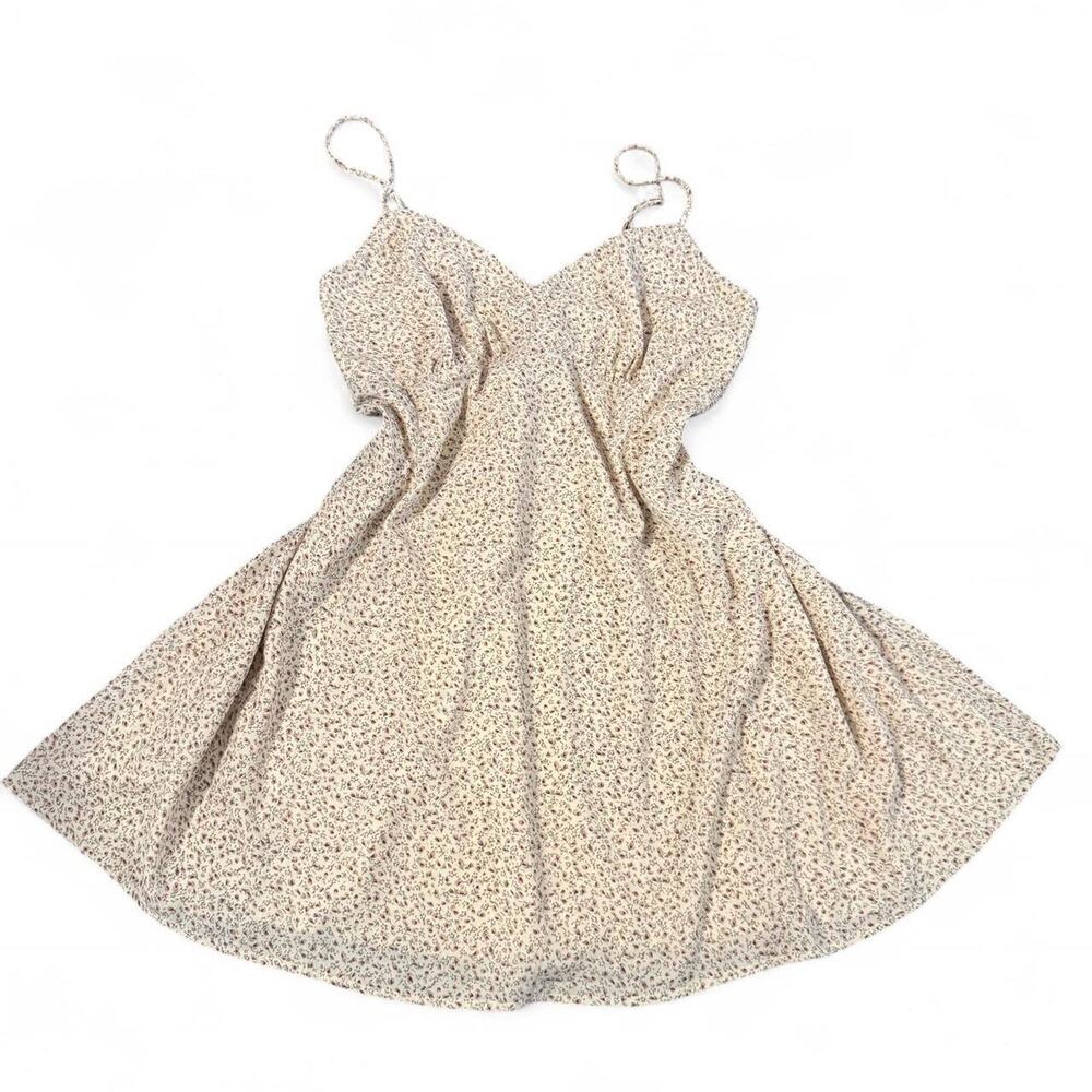 Floral mini dress with adjustable
